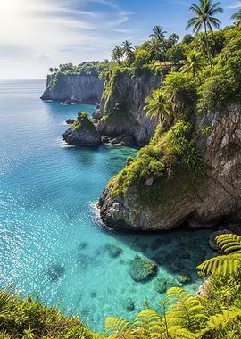 Tropical Cliffside Paradise