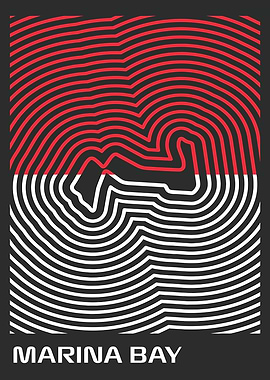 Marina Bay Abstract Map