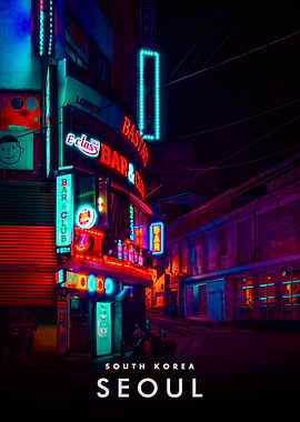 Seoul Nightlife: Neon Cityscape