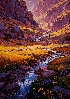 Mountain Stream Landscape