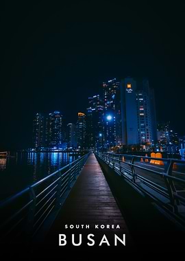 Night View of Busan, South Korea
