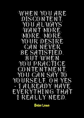 Dalai Lama Quote on Contentment