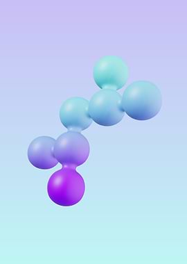 Abstract Spherical Structure on Gradient Background