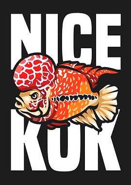 Funny Flowerhorn Fish Graphic