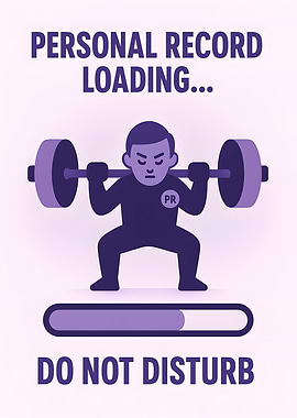 Personal Record Loading Gym Art