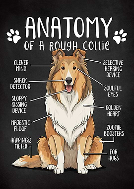 Anatomy of a Rough Collie Funny