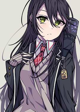 Anime Girl with Guitar Case