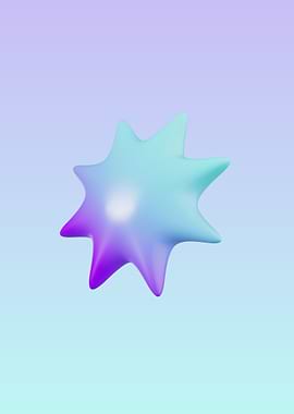 Abstract Star Shape with Gradient Colors