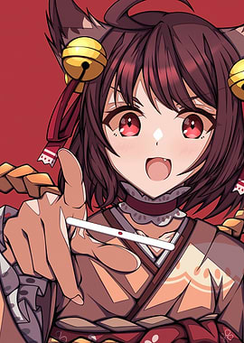 Anime Girl with Pregnancy Test