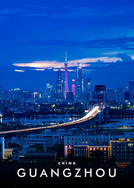 Guangzhou, China at Night