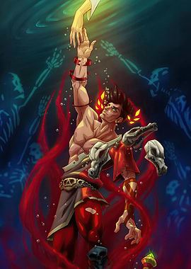 Hades reaching for a hand