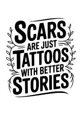 Scars are just tattoos quote