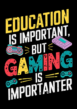Education Gaming Quote Funny Retro Controller