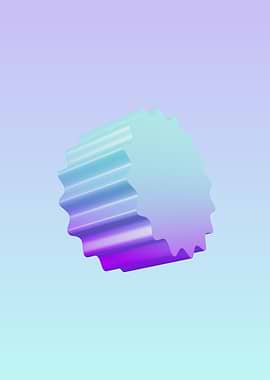 Abstract Gradient Wavy Shape