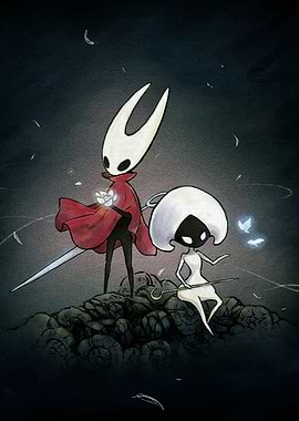 Hollow Knight characters illustration