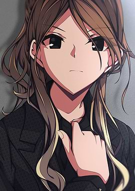 Anime Girl in Black Suit