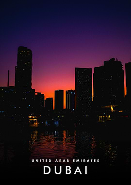 Dubai Skyline at Sunset