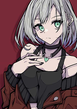 Anime Girl with Silver Hair