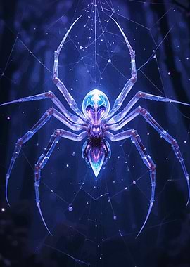 Glowing Spider Web