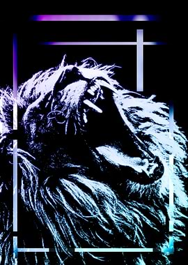 Lion Roar Neon Art