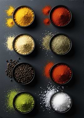 Spices in Bowls
