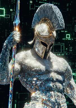 Cyber Spartan Warrior