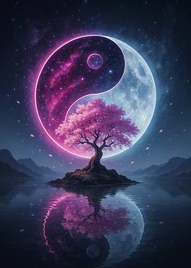 Yin Yang Cherry Blossom Tree