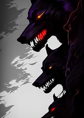 Three Dark Wolves