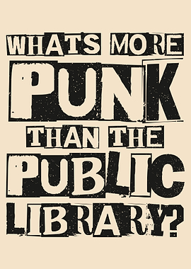 Punk Library Text Art