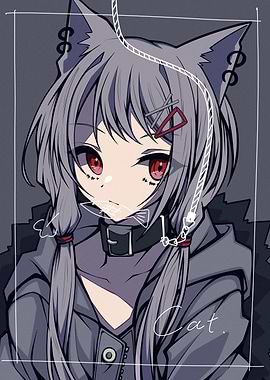 Anime Girl with Cat Ears