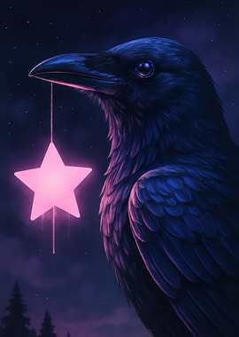 Raven Holding a Star