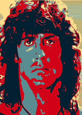 Sylvester Stallone Portrait in Red, Blue, and Beige