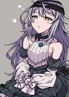 Anime Girl with Bandage and Dress