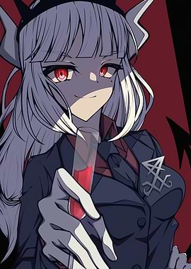 Helltaker Lucifer with Wine