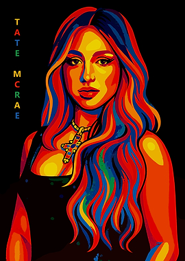 Tate McRae Colorful Portrait