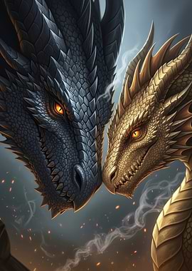Two Dragons Face to Face