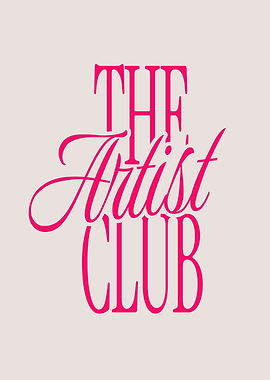 The Artist Club – Pink Typography on Off-White