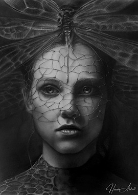 Dragonfly Woman Portrait