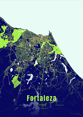 Fortaleza, Brazil City Map