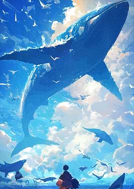 Whale Sky Animal