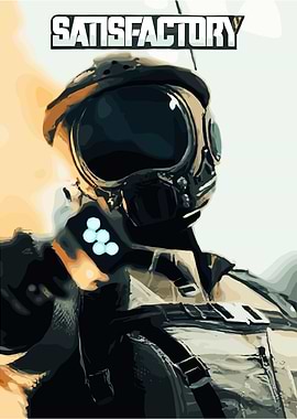 Satisfactory Game Character Illustration