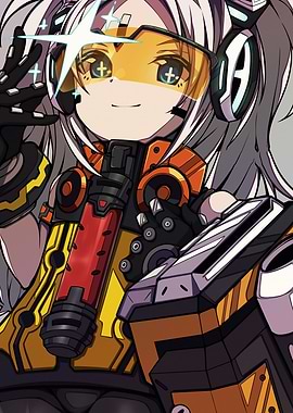 Anime Girl with Futuristic Gear