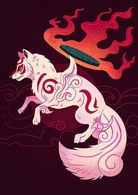 Okami Amaterasu Digital Art
