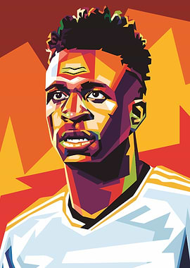 Vinicius Junior Pop Art Portrait