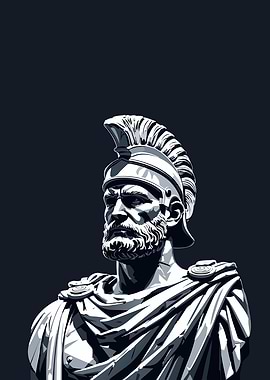 Spartan Warrior Illustration