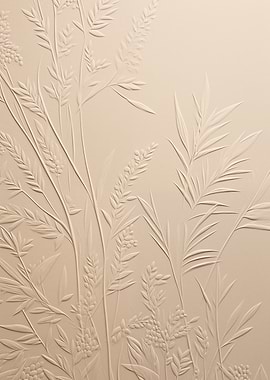Beige Embossed Floral