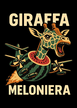 Giraffa Meloniera: Flying Giraffe Watermelon