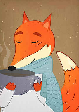Fox with Coffee