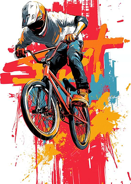 BMX Rider in Action