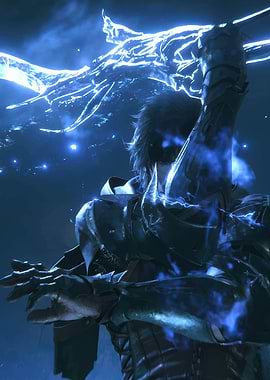 Warrior with Lightning Weapon